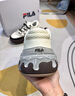 斐樂(lè )（FILA）官方女鞋CARROT摩登板鞋秋新蘿卜鞋厚底增高運動(dòng)鞋 初雪白/黑-PB 37.5 曬單實(shí)拍圖