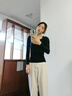 婷美（GRACEWELL）秋衣保暖內衣秋冬季免穿文胸女士打底衫內搭肌底美膚上衣高級黑L 曬單實(shí)拍圖