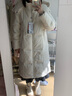千仞崗【丁禹兮同款】2025冬季新款羽絨服長(cháng)款鵝絨高充絨防寒服Y318119Y 奶油白 XS (155) 【推薦110斤以下】 曬單實(shí)拍圖