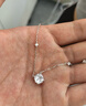 周大生玫瑰星云項鏈純銀S925輕奢高級感鎖骨鏈生日禮物送女友 月光白 曬單實(shí)拍圖