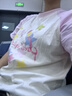 衣品元美式純棉插件拼色五分短袖t恤女夏季新款小個(gè)子薄款寬松半袖上衣 粉紅色 L 粉色拼杏色（111-130） 曬單實(shí)拍圖
