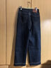 木榮丹寧藍窄版闊腿牛仔褲女2025春秋新款高腰寬松垂感小個(gè)子直筒褲子 復古藍九分褲加絨 29 (建議110-120) 曬單實(shí)拍圖