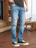 羅蒙美式直筒牛仔褲男士韓版潮流百搭休閑春秋新款長(cháng)褲時(shí)尚個(gè)性闊腿褲 淺藍色 單件 32 建議130-140斤 曬單實(shí)拍圖