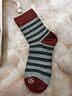 鹿人女襪舒適簡(jiǎn)約秋冬純棉高筒襪撞色新疆長(cháng)絨棉條紋長(cháng)襪女5雙裝3129 3129-組合1- 5雙 均碼 曬單實(shí)拍圖