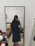 西遇經(jīng)典復古水洗牛仔連衣裙女2025秋季翻領(lǐng)長(cháng)袖連衣裙襯衫裙 藍色 S 曬單實(shí)拍圖