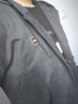 PSO Brand340克磨毛感仿麂皮刺繡連帽開(kāi)衫衛衣外套男女春秋季帽衫 絨面深灰 DarkGrey L 曬單實(shí)拍圖