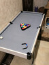 YDZC兒童臺球桌6-12歲大號家用室內折疊式大人小型多功能家庭版桌球臺 125CM-灰白條紋-c2005d 曬單實(shí)拍圖