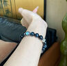 「銀藍絮光」新款新款水晶手串銀曜石藍螢石手鏈清冷感輕奢禮物男 「銀藍絮光」水晶手串 10mm 15cm 曬單實(shí)拍圖