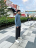 AIGLE艾高男士保暖半拉鏈抓絨衣運動(dòng)上衣戶(hù)外休閑長(cháng)袖 蜃景藍 BP092 L 180/96A 曬單實(shí)拍圖