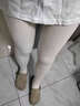 LZJV秋冬季加絨奶白色連褲襪日系麻花紋JK米白絲襪加厚保暖打底褲襪女 米白色均碼（加絨） 80-130斤 曬單實(shí)拍圖