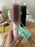 縷呈【Papi醬推薦-中號-煙霞粉】縷呈熱平衡直發(fā)梳負離子不傷發(fā)蓬松高顱頂夾板梳子生日 曬單實(shí)拍圖