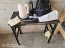 可折疊電腦桌學(xué)生書(shū)桌家用臥室簡(jiǎn)易臺式小型出租屋學(xué)習寫(xiě)字辦公桌 黑胡桃色黑架80*40*75單層加杠 曬單實(shí)拍圖