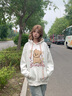 衣品元韓版慵懶風(fēng)爆款衛(wèi)衣女2025秋季新款時(shí)尚寬松圓領(lǐng)套頭百搭長袖上衣 白灰色 L 白灰色（100-120斤） 曬單實(shí)拍圖