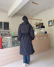 艾萊依【宋佳同款】鵝絨服女2025新款氣質(zhì)風(fēng)衣羽絨服可脫卸圍巾長(cháng)款外套 炭黑-升級款 M 【建議130-145斤】160 曬單實(shí)拍圖
