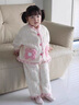 G.DUCK HELLO兒童睡衣冬季加厚女童加絨家居服秋冬款女寶寶珊瑚絨女孩保暖衣服 粉色小花 100 曬單實(shí)拍圖