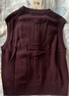 優(yōu)衣庫合作款/女裝羊絨圓領(lǐng)針織短背心479673 19 酒紅色 M /160/84A 曬單實(shí)拍圖
