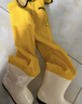 羚特下水褲連體褲戶(hù)外玩水下水褲防水服涉水服雨靴一體-卡通黃30碼 曬單實(shí)拍圖