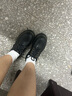 百麗（Belle）復古抓皺牛津鞋女2025秋新牛皮厚底增高休閑單鞋B2779CM5預售 黑色 35 (225mm) 曬單實(shí)拍圖