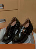 接吻貓KISSCAT25年新董璇/毛曉彤同款小D扣厚底樂(lè )福鞋百搭小皮鞋單鞋女 黑色-牛皮 （瘦腳卡碼拍小一碼） 39 曬單實(shí)拍圖