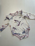 DOMIAMIA新生兒包屁衣寶寶服飾嬰兒哈衣0-6-12個月衣服 沙鷗群島-花邊瑩緞款 66cm 曬單實拍圖