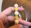 石玥珠寶收藏級天然原礦蜜蠟單珠散珠配飾滿(mǎn)蜜雞油黃妖花白花蜜11-12mm 曬單實(shí)拍圖