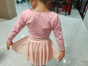 艾舞戈兒童舞蹈服長(cháng)袖小外套女童跳舞披肩練功服上衣 粉色-棉 M碼 曬單實(shí)拍圖