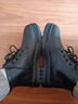普步仕品牌真皮馬丁靴男2025新款秋冬季休閑鞋子男時(shí)尚加絨中幫防臭男鞋 黑色【不加絨】 38 曬單實(shí)拍圖