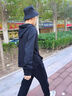 GLO-STORY遮陽(yáng)帽男女 字母刺繡漁夫帽文藝休閑百搭雙面盆帽男四季戴遮陽(yáng)帽 曬單實(shí)拍圖