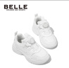 百麗童鞋【免系旋扣】?jì)和\動(dòng)鞋跑步鞋春秋老爹鞋透氣小白鞋白色35 曬單實(shí)拍圖