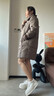 雪中飛羽絨服女中長(cháng)款2025冬拼接翻領(lǐng)毛領(lǐng)寬松保暖厚外套31092 咖啡色 S (160/84A) 曬單實(shí)拍圖