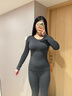 婷美（GRACEWELL）保暖內衣女羊毛發(fā)熱秋衣秋褲修身顯瘦內搭秋冬季美體套裝黑灰均碼 曬單實(shí)拍圖
