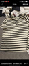 百圖betu女裝夏季新款T恤圓領(lǐng)華夫格條紋設計短袖上衣女2404T18 黑白條 S 曬單實(shí)拍圖