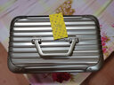 USHOW  TRAVEL德國工藝金屬化妝箱14/17寸密碼箱登機箱行李箱摩托箱手提工具箱 香檳金卡扣 14英寸 曬單實(shí)拍圖