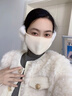 JCZS德國品牌保暖耳罩口罩女冬季2025純棉防風(fēng)防寒加絨護耳二合一面罩 淺灰色 曬單實(shí)拍圖