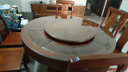 麓歌全實(shí)木花梨木餐桌椅組合菠蘿格木中式雕花家用吃飯桌帶轉盤(pán)大圓桌 1.4米 一桌六椅 【送玻璃+轉盤(pán)】 曬單實(shí)拍圖