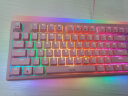 irocks 艾芮克K71M有线游戏键盘无冲突旋钮RGB粉红色机械键盘 粉红色 红轴 实拍图