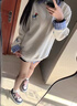 莜仙格美式可愛(ài)小狗polo領(lǐng)襯衫假兩件衛衣男女秋冬新款韓系慵懶外套上衣 淺灰色好貨 【春秋款】 L 建議 100-120斤 曬單實(shí)拍圖