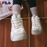 斐樂(lè )（FILA） 可頌面包鞋運動(dòng)鞋女休閑鞋老爹鞋厚底鞋子 豆腐白/燕麥色-TO 38.5 曬單實(shí)拍圖