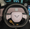微尚 汽車(chē)方向盤(pán)套真皮手縫保護套吸汗防滑超薄四季通用方向盤(pán)把套子 曬單實(shí)拍圖