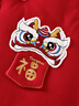 童泰（TONGTAI）嬰兒馬甲冬季純棉夾棉寶寶衣服男童女童上衣喜慶新年裝紅色73cm 曬單實(shí)拍圖