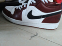 耐克（NIKE）鞋子aj男鞋 Air Jordan 1 Low 低幫男子運動(dòng)休閑鞋籃球鞋 HF3148-102 白黑紅 43 曬單實(shí)拍圖