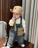 G.DUCKKIDS小黃鴨男童牛仔褲2025秋季新款韓洋氣兒童連體褲帥氣男寶周歲百搭 牛仔背帶褲套裝 80 cm(建議18-22斤) 曬單實(shí)拍圖