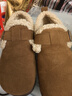 西遇毛毛勃肯鞋女加絨2025新款冬季全包復古雪地靴一腳蹬外穿棉鞋 棕黃色 （預售20天） 37 曬單實(shí)拍圖