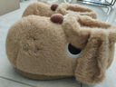 chikoku可愛(ài)小狗棉鞋女秋冬季居家防滑棉拖鞋包跟保暖情侶毛絨棉靴男 曬單實(shí)拍圖