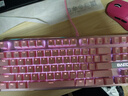 本手機械鍵盤(pán)鼠標套裝 粉色有線(xiàn)游戲鍵鼠套裝耳機三件套女生臺式筆記本電腦104鍵吃雞背光發(fā)光電競外設 櫻花粉色機械鍵盤(pán)（茶軸） 曬單實(shí)拍圖