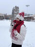恒源祥圍巾帽子手套三件套冬季騎行保暖雪花圍巾女加厚保暖新年禮盒 俏皮紅雪花保暖三件套 曬單實(shí)拍圖