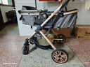 ANGI BABY嬰兒推車(chē)可坐可躺嬰兒車(chē)輕便折疊新生兒減震高景觀(guān)雙向兒童手推車(chē) 輕奢儒雅灰【一鍵收車(chē)+四輪EVA】 曬單實(shí)拍圖