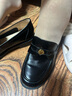 天美意小皮鞋單鞋商場(chǎng)同款簡(jiǎn)約復古樂(lè )福鞋女鞋新款CXC12CA4 黑色 39 曬單實(shí)拍圖