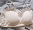 FitonTon吊帶背心女夏季帶胸墊蕾絲細肩帶遮副乳內搭外穿打底美背內衣白色 曬單實(shí)拍圖