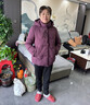 唐致中老年羽絨服女短款中式加厚媽媽冬裝60歲70老人奶奶太太冬季外套 紫紅 2XL 【建議106-120斤】 曬單實(shí)拍圖